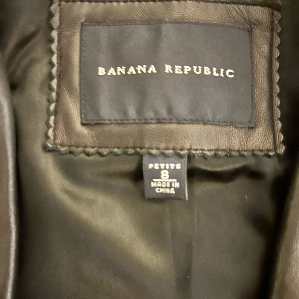Banana Republic Dark Leather Outerwear